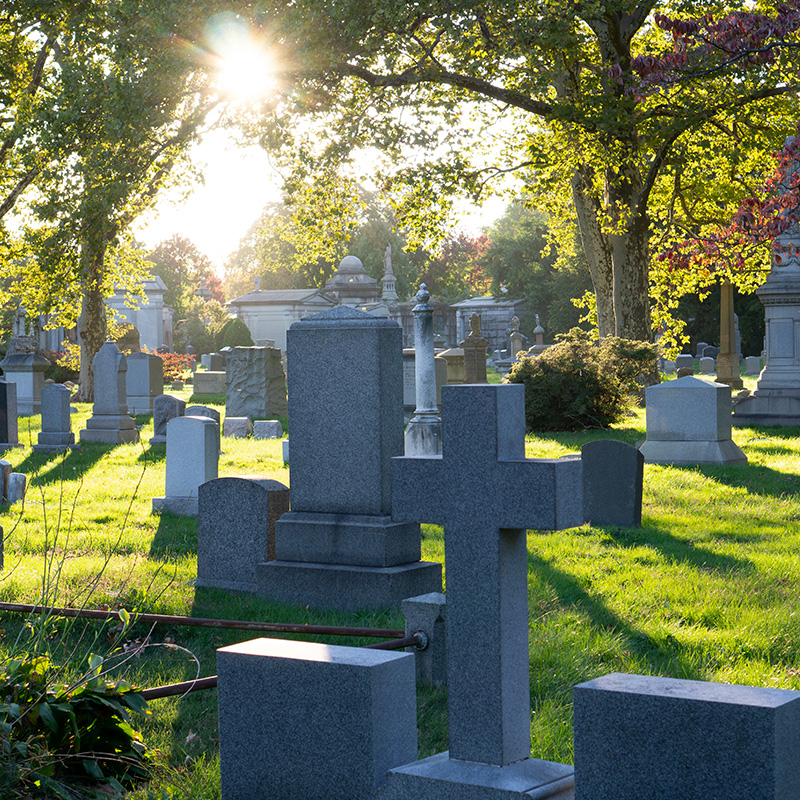Sunset at the cemetery