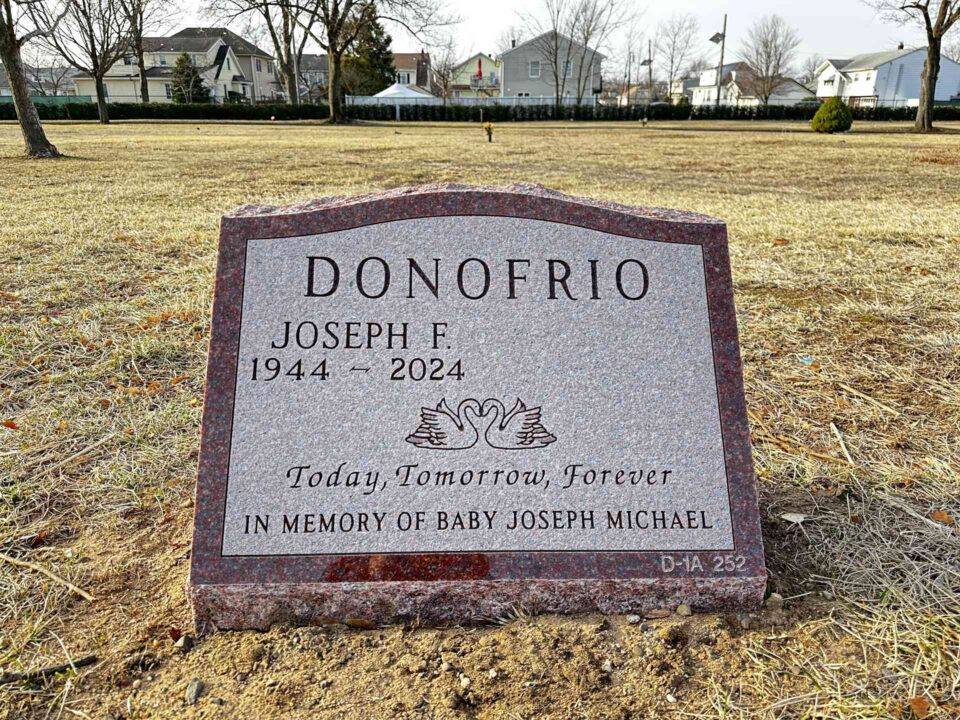 Gravestone labeled Donofrio for Joseph, 1944 - 2024.